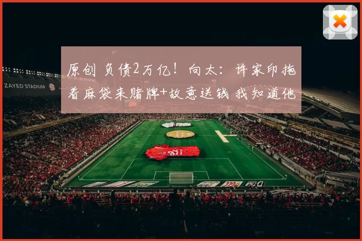 原创 负债2万亿！向太：许家印拖着麻袋来赌牌+故意送钱 我知道他想干啥