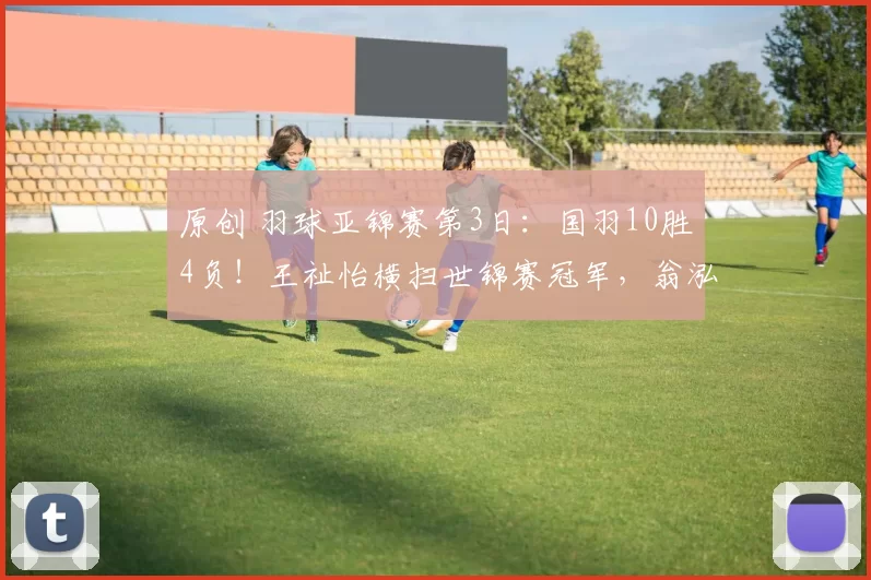 原创 羽球亚锦赛第3日:国羽10胜4负!王祉怡横扫世锦赛冠军,翁泓阳复仇